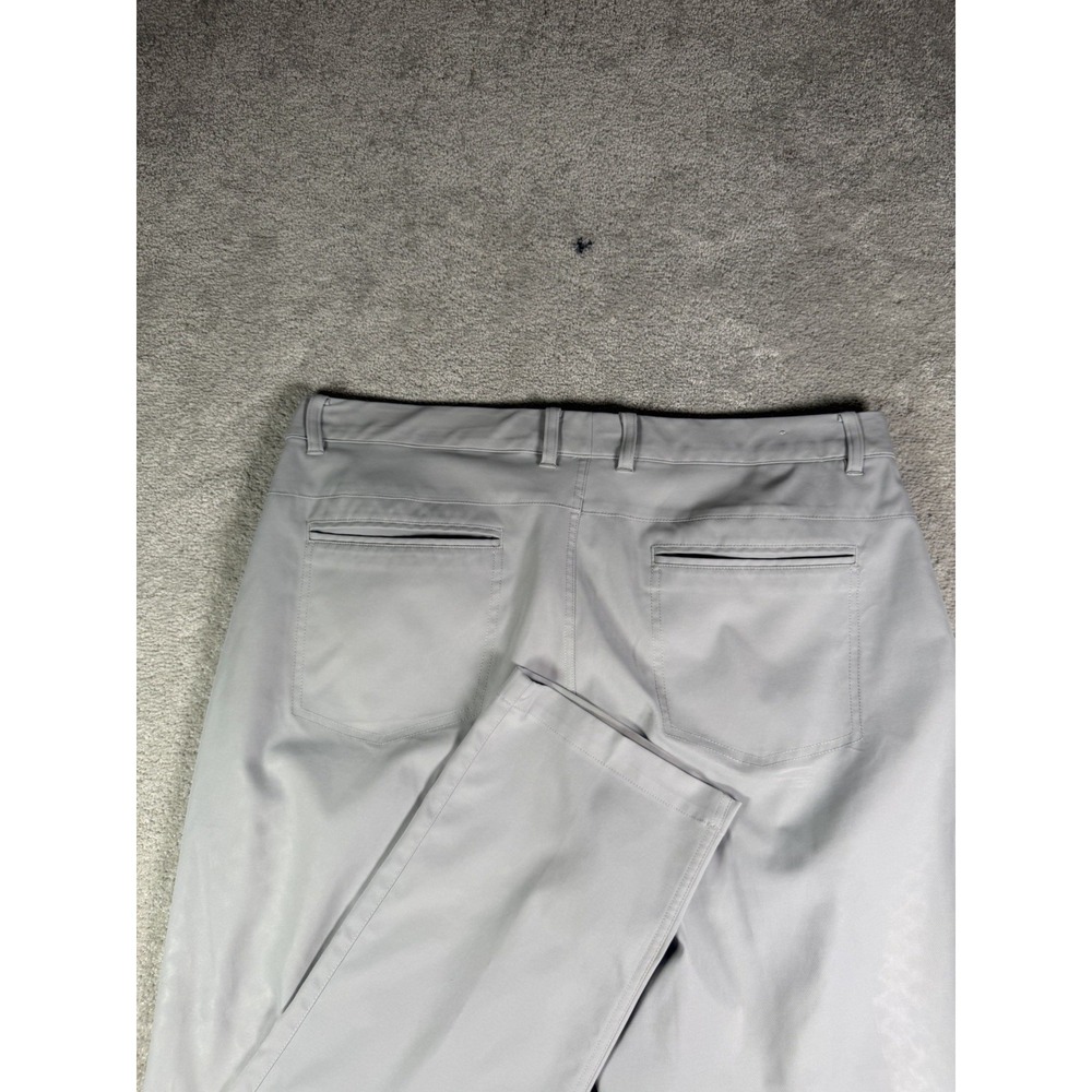 Puma Performance Pants Men 36x32 Ice Gray Chino Athletic Golf Stretch Trousers